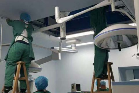 手術室層流送風天花初效、中效、高效過濾器空氣凈化流程